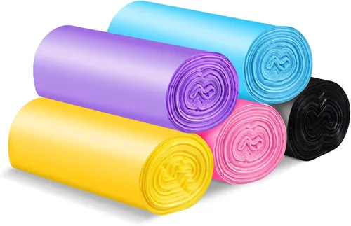 Bolsas de basura pequeñas de 4 galones, bolsas de basura pequeñas para cocina, bolsas de basura de material fino, tamaño pequeño de 15 litros,