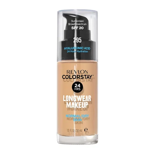 Miniatura 35 de Base líquida Revlon, maquillaje facial ColorStay para piel normal y seca, SPF 20, cobertura media-completa de larga duración con acabado natural