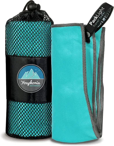 Toalla de microfibra Youphoria para viaje de secado rápido y ligera - Toalla de secado rápido para camping, playa, mochilero, senderismo y deporte