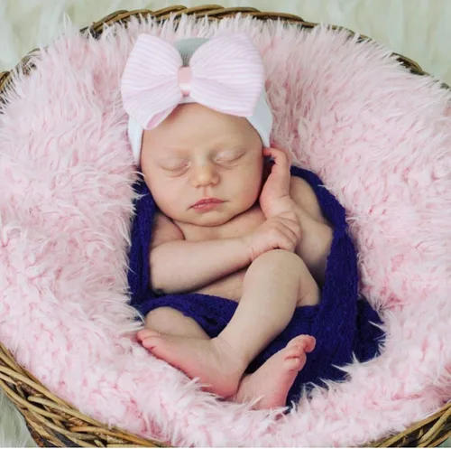 Miniatura 5 de Upsmile Baby Turban Hats Baby Girl Hat Newborn Turban Headwrap Infant Turban Nursery Beanie Hat