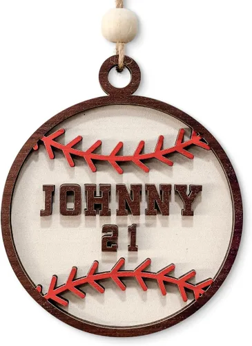 Miniatura 10 de SANDJEST Adorno de béisbol personalizado con nombre y número, adornos de cerámica 2024 para niños, entrenadores, fanáticos del béisbol, ideas