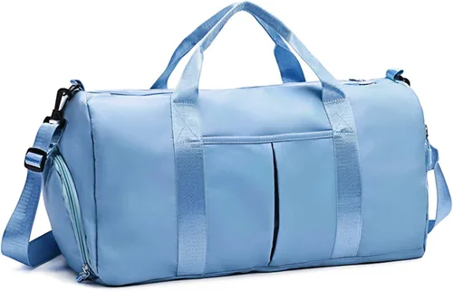 ZGWJ Bolsa de viaje de lona, impermeable, plegable y expandible, bolsa de fin de semana para natación, deportes, gimnasio