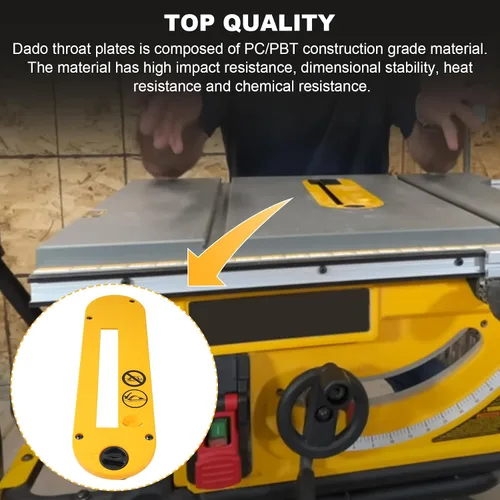 Miniatura 4 de DWE7402DI - Accesorios para sierra de mesa, placa de garganta para sierra de mesa DeWalt de 10 pulgadas, hojas de Dado para sierra de mesa DeWalt