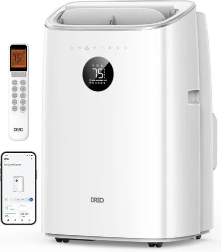 Dreo - Aire acondicionado portátil, 8000 BTU ASHRAE (5000 BTU DOE) Unidad inteligente de aire acondicionado para dormitorio con enfriamiento sin
