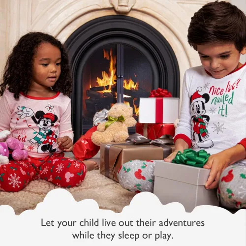 Miniatura 2 de Disney Conjunto de pijama unisex de algodón cómodo a juego de 6 piezas para niños, suave y lindo para niños