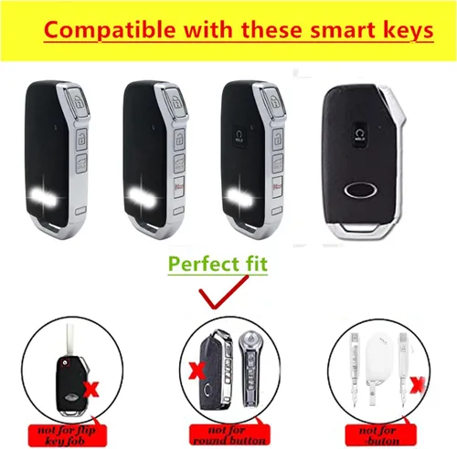 Miniatura 2 de Para Kia Funda para Llavero con Control Remoto sin Llave con Llavero Inteligente Compatible con Kia Telluride 2023 2024 Funda para Llavero de Coche