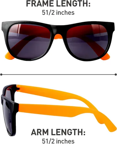 Miniatura 4 de Paquete de 48 lentes de sol de neón de 12 colores con lentes oscuros, estilo de los años 80 para recuerdos de fiesta, fiesta en la piscina a granel