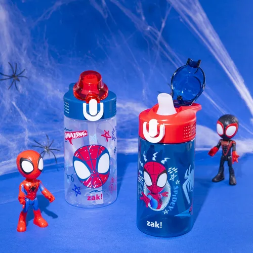 Miniatura 2 de Zak Designs Marvel Spider-Man Sage - Botella de agua para niños para la escuela o viajes, botella de agua de plástico duradero de 16 onzas