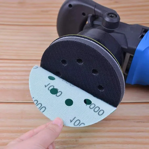 Miniatura 6 de IPELY Paquete de 2 almohadillas de espuma de 5 pulgadas con 8 agujeros para interfaz de espuma Surfprep para pulidor (paquete de 2)