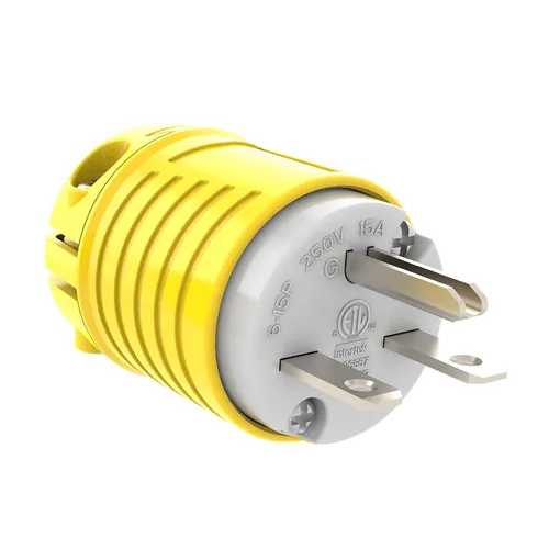 Miniatura 10 de RVGUARD extremos de cable de extensión macho y hembra, juego de enchufe y conector de repuesto de hoja recta de 15 A 125 V de servicio pesado, tipo