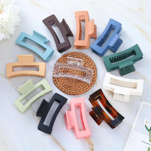 Miniatura 3 de Sisiaipu Accesorios Medianos para el Cabello de 3.5 Pulgadas - 12 Piezas Pinzas de Mandíbula Cuadradas para Cabello Grueso y Fino, Pinzas Básico