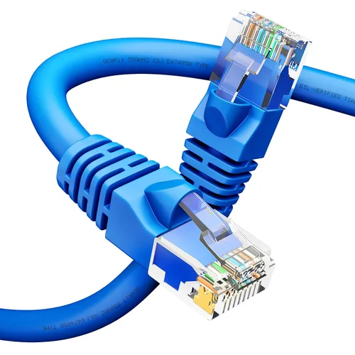 Miniatura 11 de GEARit Cables de conexión Cat6 de 1 pie negro (paquete de 1) - Cable Ethernet Cat6 de 1 pie negro/Ethernet, cobre puro de 10 Gbps 24 AWG, RJ45 sin