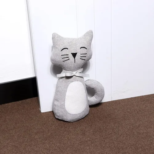 Miniatura 5 de Lindo Tope Decorativo para Puerta para Piso de Casa y Oficina, Topes de Puerta de Tela con Animales Ponderados, Protectores de Pared Pesados, Gato