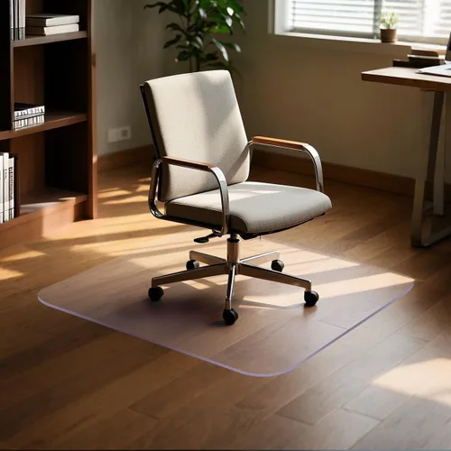 SOONAN Tapete para silla para suelos de madera dura, 36 x 48 pulgadas, tapete transparente para silla de escritorio de oficina, 0.08 pulgadas de