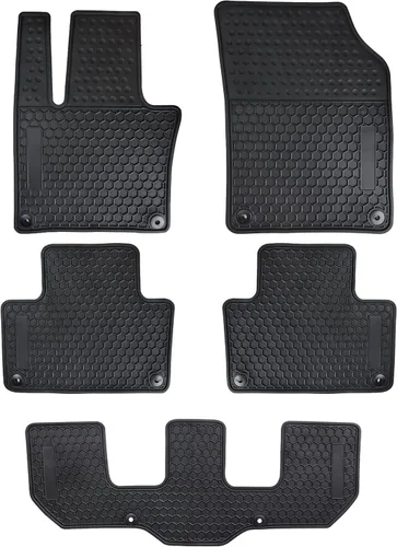 Miniatura 16 de Alfombrillas de coche a medida para Volvo XC60 2018-2025 (No para híbrido) T5 T6 Momentum, alfombrillas de goma negras para auto, protección