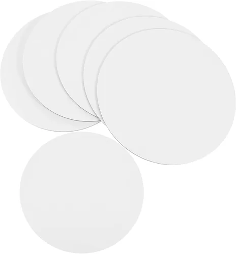 6 piezas de 7.9 in de lienzo redondo tablero de dibujo de arte tablero de pintura artística de forma redonda tablero de lienzo de pintura al óleo