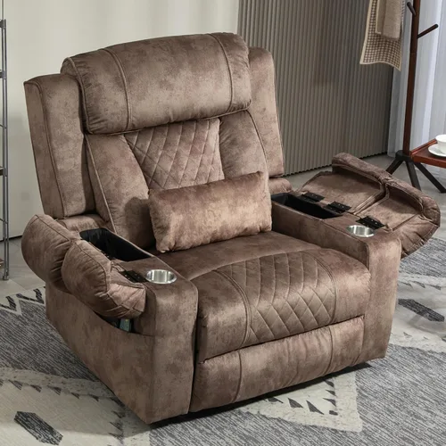 Miniatura 15 de JUUXO Silla reclinable Power Lift extra grande para personas mayores - Sillón reclinable extra ancho para hombre grande con calor y masajes