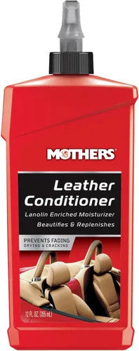 Mothers Acondicionador de cuero, 12 onzas. Fórmula avanzada de pH equilibrado con lanolina y aceite de pata de res, repone los aceites naturales
