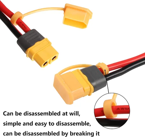 Miniatura 4 de CERRXIAN 20 tapas protectoras de enchufe XT60 XT60, conector de enchufe XT60, protector de pérdida de polvo, tapón aislado para batería RC Lipo