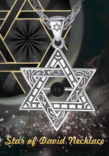 Miniatura 48 de CELESTIA Colgante de plata de ley 925, anillos de tetragrammaton, collar masónico, joyería de pentagrama para mujeres y hombres