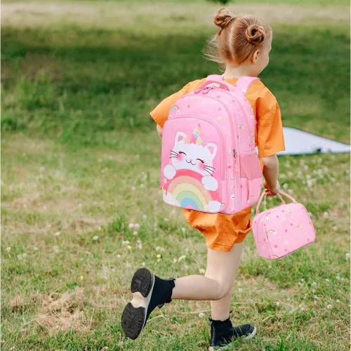 Miniatura 2 de Mochila de escuela primaria para niñas con lonchera, mochila de regreso a clases