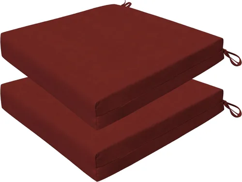 Miniatura 17 de Honeycomb Juego de 2 cojines de asiento para exteriores, 20 x 20 pulgadas, cojines texturizados de hueso sólido para sillas de comedor para muebles