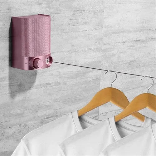 Miniatura 3 de Tendedero retráctil para ropa interior retráctil Resistente para secar la línea de lavandería al aire libre Acero inoxidable montado en la pared