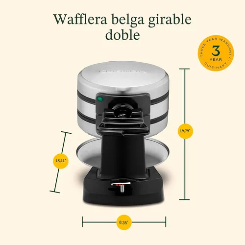 Miniatura 8 de Cuisinart WAF-F40NAS - Máquina de gofres belga de doble volteo