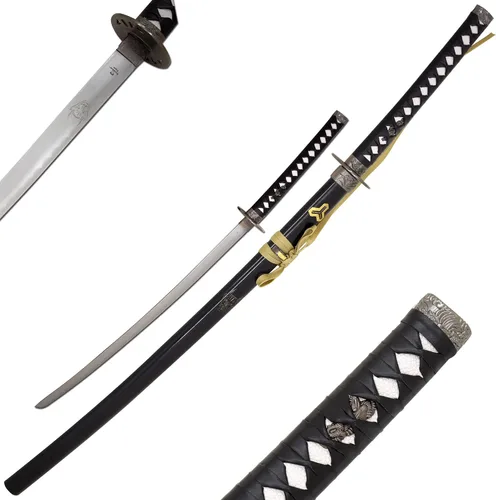 Miniatura 23 de Snake Eye Tactical Espada samurái katana de dos tonos con soporte de espada gratis