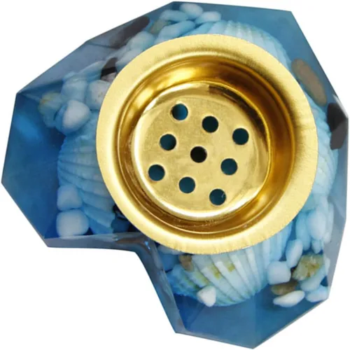 Zerodeko Quemador de incienso azul, portavelas de horno esmaltado de resina perfumada para horno decorativo para estudio