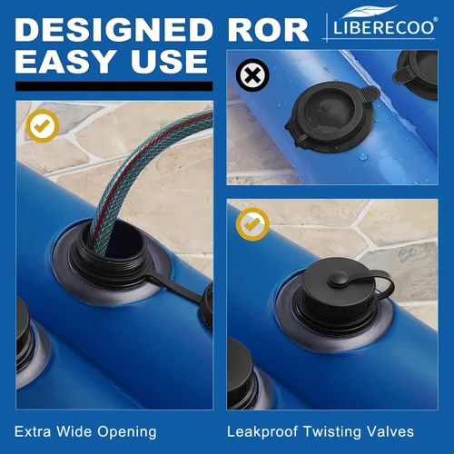 Miniatura 3 de LIBERECOO Bolsas de agua para cubierta de piscina enterrada, extra duraderas de 0.016 in de PVC calibre 27, bolsa de agua de doble cámara de 10