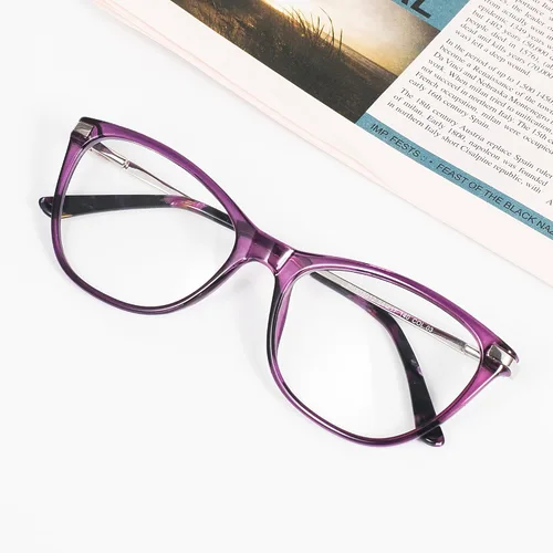 Miniatura 6 de Gafas de lectura con bloqueo de luz azul, gafas de lectura de ojo de gato, gafas de lectura ultraligeras para mujeres BHX8012