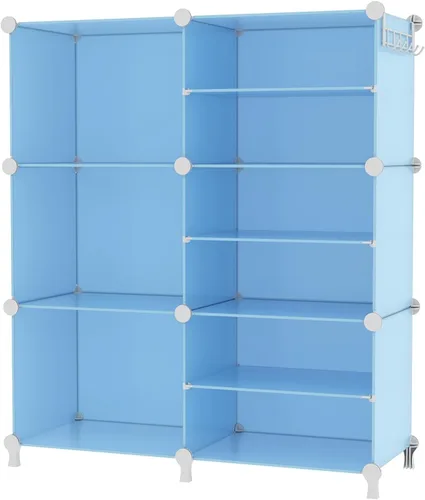 Miniatura 14 de AWTATOS Organizador de armario con 6 cubos de almacenamiento, estantes portátiles para armario, organizadores de ropa y almacenamiento apilables