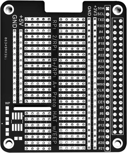 Miniatura 2 de GeeekPi 4X Prototipo Breakout DIY Breadboard PCB Shield Board Kit para Raspberry Pi 4 3 2 B+ A+ (negro)