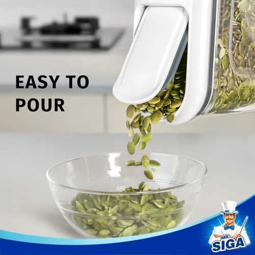 Miniatura 3 de MR.SIGA - Juego de dispensadores herméticos para cereales, contenedores de almacenamiento para productos secos, nueces, frijoles, aperitivos, sin
