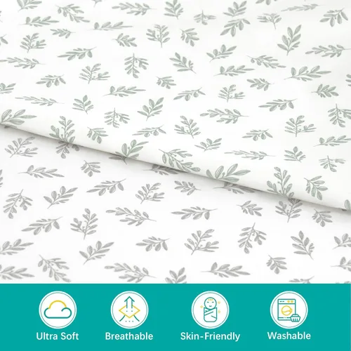 Miniatura 2 de Funda para cambiador, paquete de 4 fundas para cambiador de pañales, sábanas ajustables para cambiador de bebé de 32 x 16 pulgadas, sábanas de cuna