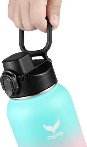Miniatura 6 de Vmini Tapa compatible con botella de agua deportiva Hydro Flask de boca ancha, mango grande, fácil de transportar, compatible con la mayoría