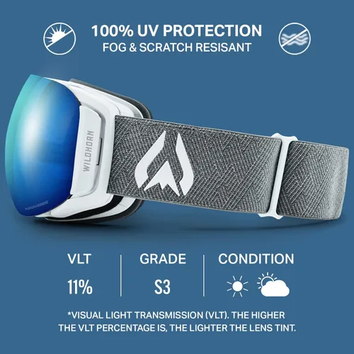 Miniatura 4 de Wildhorn Roca - Gafas de esquí para hombres y mujeres con protección antiempañamiento/arañazos 100% UV - Lente magnética - Gafas de nieve