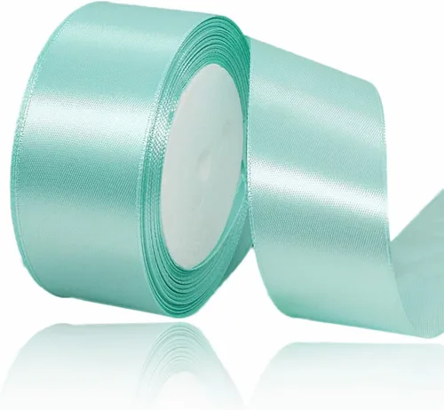 Miniatura 73 de Cinta azul de 1-1/2 pulgadas x 25 yardas, cinta de seda de satén azul real para envolver regalos, fabricación de lazos para el cabello, ramos