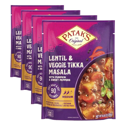 Miniatura 13 de Patak's Butter Chickpeas & Veggies – Comida vegetariana lista para comer – Curry indio suave con garbanzos, espinacas y verduras – Comida