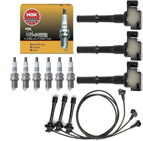 Paquete de bobinas de encendido y bujía NGK G-Power Platinum + Wireset de repuesto para Toyota Tundra 4Runner T100 Tacoma 3.4 V6 1995 1996 1997 1998