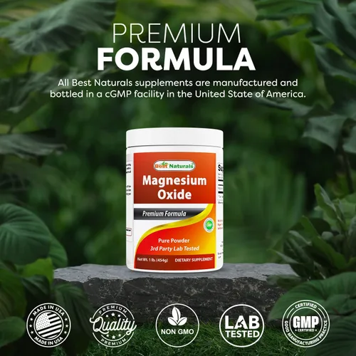 Miniatura 5 de Best Naturals Polvo de óxido de magnesio puro 1 libra