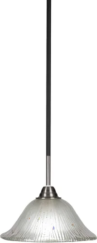 Miniatura 4 de Toltec Lighting Paramount - Mini colgante de 1 luz en acabado negro mate con cristal de arte perla de 7 pulgadas y estilo negro