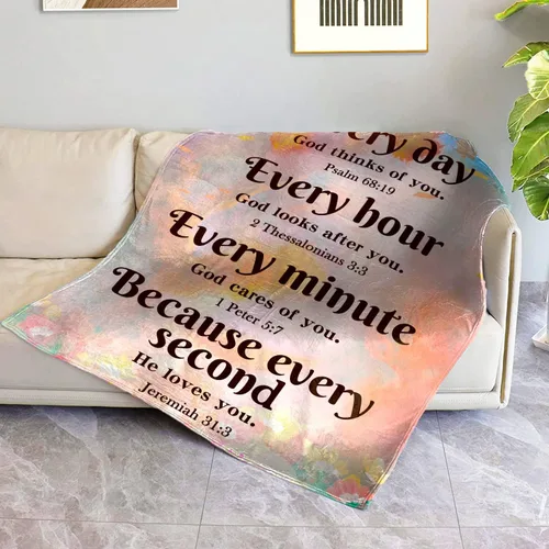 Miniatura 4 de Regalos cristianos para mujeres, regalos religiosos de 50 x 60 pulgadas, manta con pensamientos inspiradores y oraciones, manta religiosa, regalos
