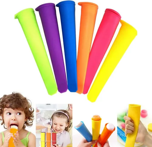 Miniatura 3 de SEIWEI Molde de silicona para paletas de helado, 5 piezas, bolsa de paletas para helados, fabricante de moldes para paletas de hielo con tapa