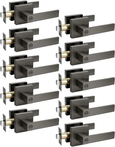 Miniatura 151 de KNOBWELL - Juego de cerradura con 1 picaporte resistente para puertas de una cara, ideal para puertas interiores reversibles, 0.93 libras