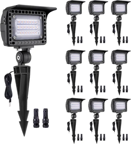 Miniatura 9 de Gardenreet Luces de inundación de paisaje de bajo voltaje de 12 V LED para exteriores, arandela de pared, 5/10/15/20 W 3CCT ajustable, iluminación