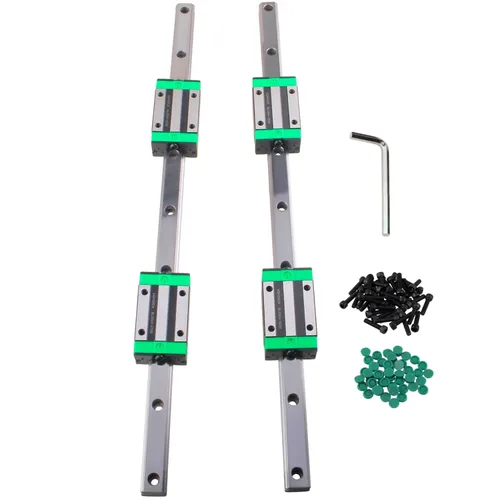 Miniatura 12 de Kit de 2 rieles lineales HGR15-400MM con 4 bloques de rodamientos, 1 tornillo de bola SFU1204-400MM con tuerca de tornillo de bola deflector