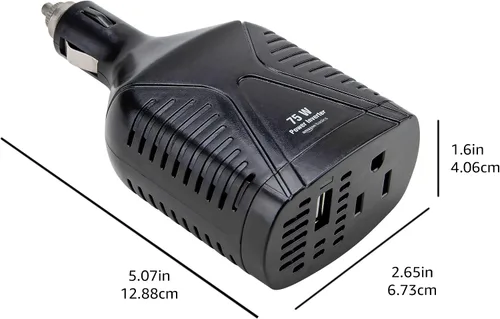 Miniatura 8 de Amazon Basics Inversor de corriente para automóvil de 750 W, 12 V a 110 V para vehículos, gris, 8.34 x 5.2 x 2.2 pulgadas