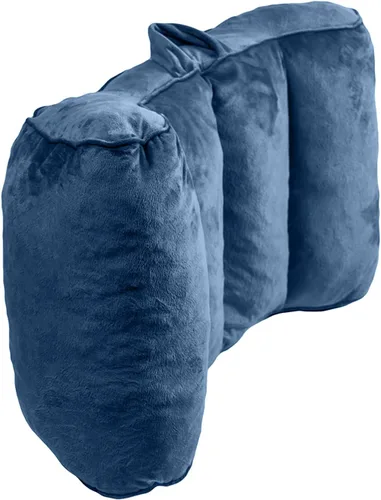 Miniatura 3 de M.B. Leaf Soporte de espalda Lectura Sentarse Almohada de descanso en cama Espuma viscoelástica triturada (azul, grande)